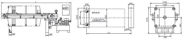 基本概述 厢式压滤机工作原理板框式的滤室有一块平板滤板和一块中空的滤框组成,滤布固定在板框上的,这是早期主要压滤机形式,厢式压滤机的主要优点是更换滤布方便,缺点是效率低、过滤效果不好、滤板容易坏;厢式压滤机的滤室是由相邻两块凹陷的滤板构成。 工作原理 厢式压滤机工作原理是由滤板排列组成滤室(滤板两侧凹进,每两块滤板组合成一厢形滤室)。 原理图示如下:滤板的表面有麻点和凸台,用以支撑滤布。滤板的中心和边角上有通孔,组装后构成完整的通道,能通入悬浮液、洗涤水和引出滤液。滤板两侧各有把手支托在横