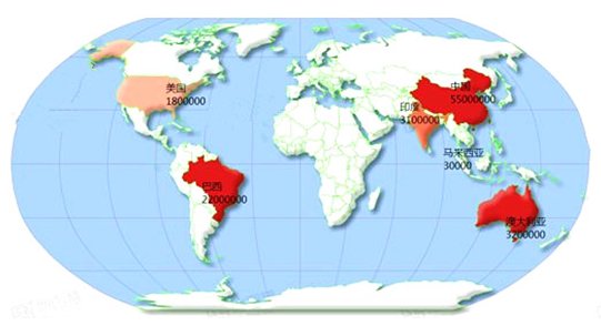 世界稀土资源分布图