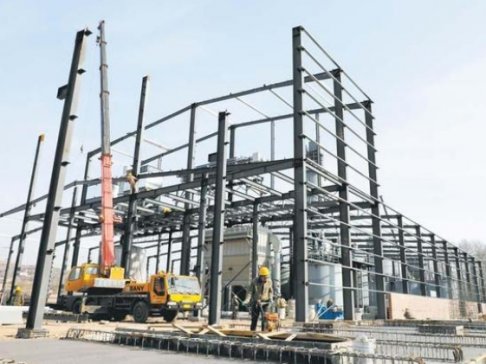 武乡县蟠洪工业园区年产10万吨纳米碳酸钙项目正加紧建设
