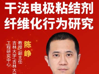 吉林大学陈峥教授：干法电极粘结剂纤维化行为研究