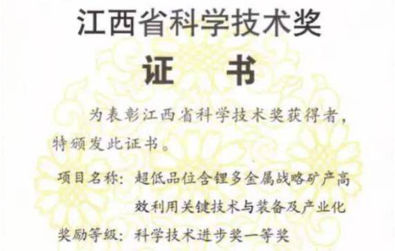 喜报｜斩获一等奖!金环磁选参研项目荣获2025年度江西省科学技术进步奖一等奖